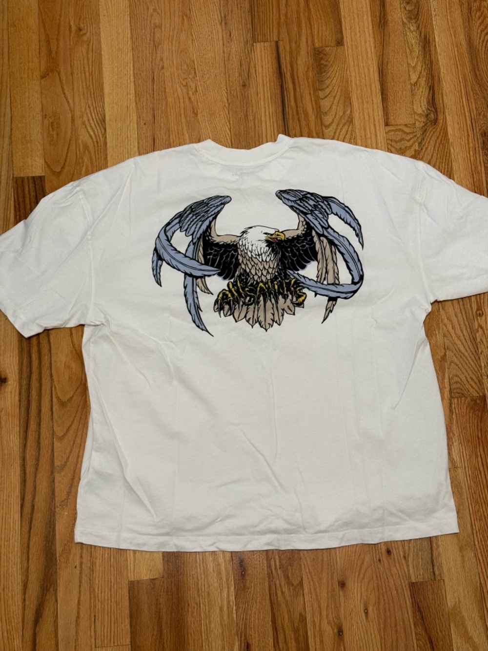 AllSaints Soarer Eagle Graphic Oversized T-Shirt White XL All Saints